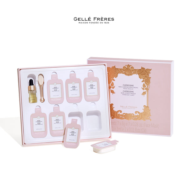 "Chérissime Rose Clarifying Hydrating Facial Masks Set - Luxurious Skincare Treatment for Radiant, Moisturized Skin"